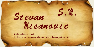 Stevan Mišanović vizit kartica